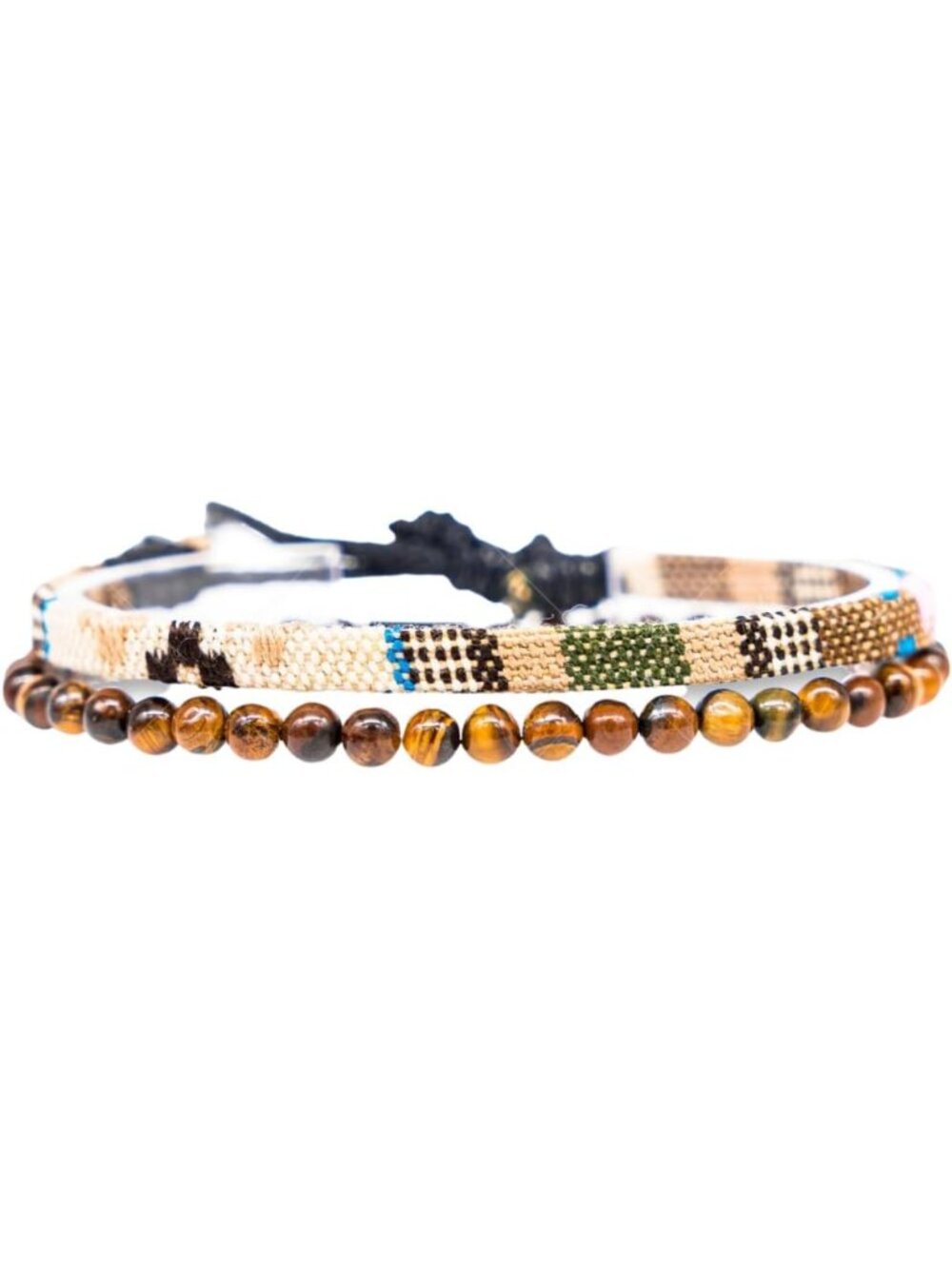 2 Pcs Waterproof Boho Surfer Bracelets Set - Adjustable Beaded & Braided for All